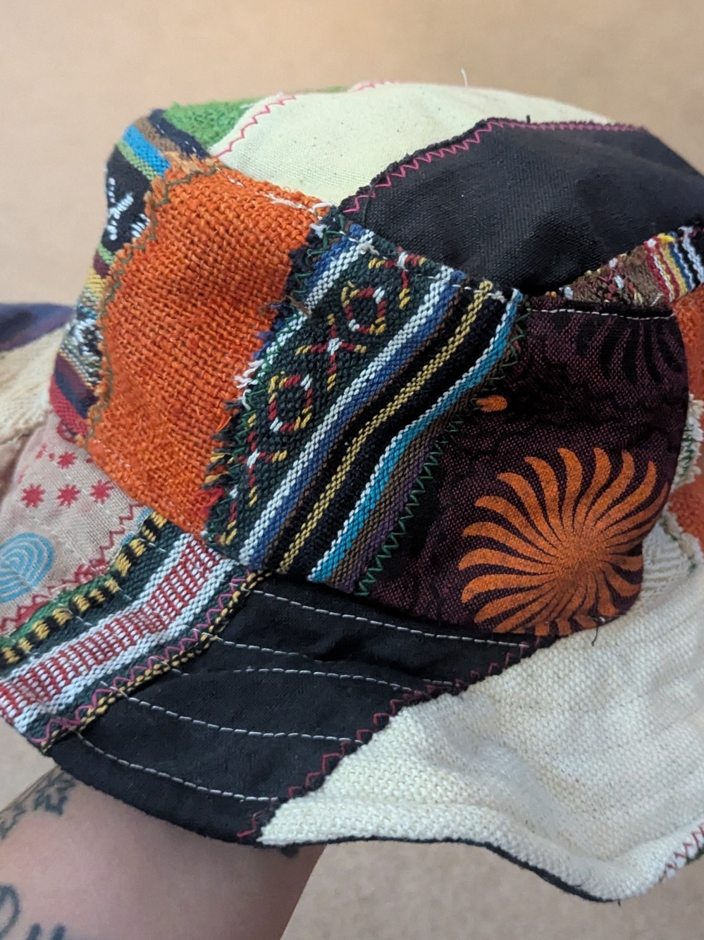 Bohemian Patchwork Bucket Hat - Multi-Color